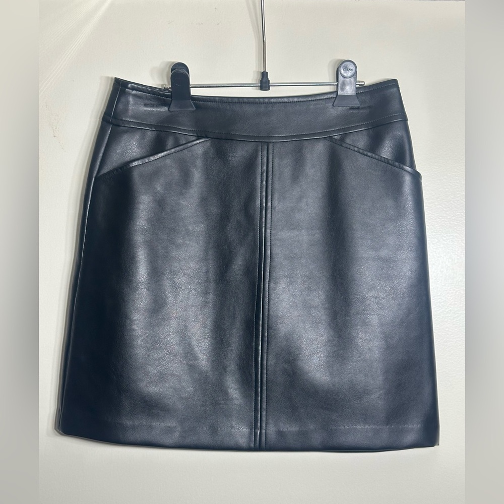 Wconcept Nick & Nicole Black Faux Leather Mini Skirt